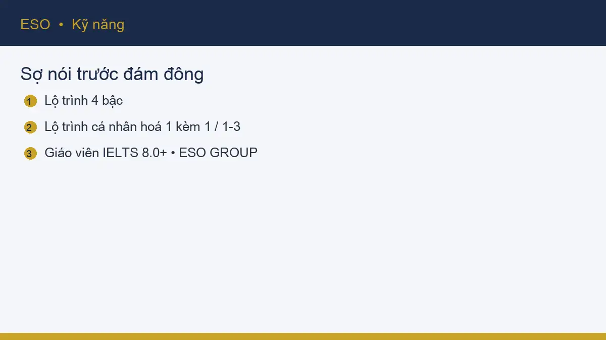 Tiếng anh trực tuyến ESO